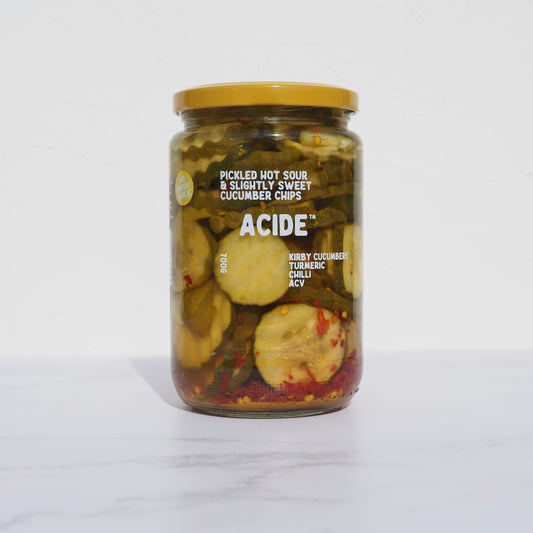 Pickled Hot, Sour and Slightly Sweet Cucumber Chips